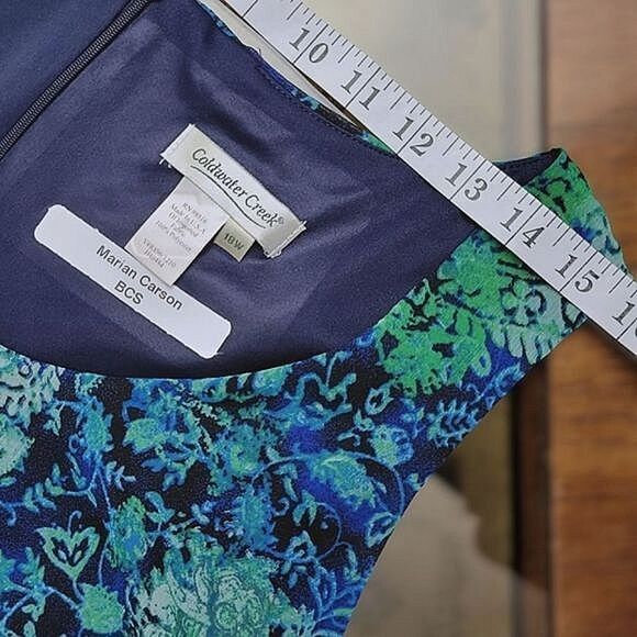 Vtg Coldwater Creek batik paisley floral maxi dress - Picture 9 of 16